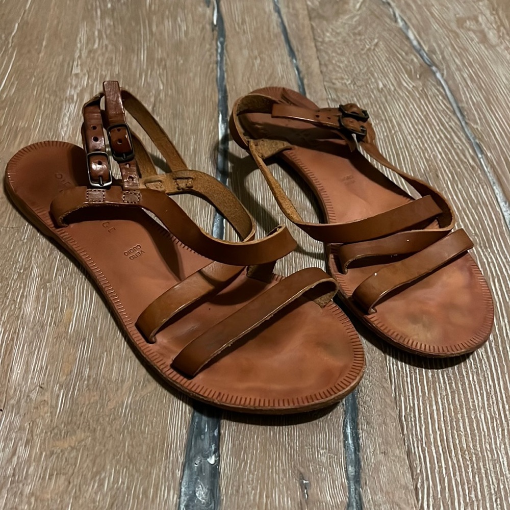Joie Tan Leather Sandals